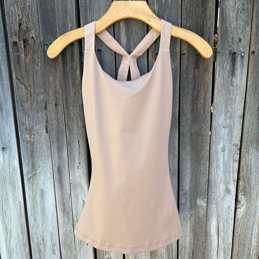Spanx Strappy Go Lucky Racerback Tank Top Beige Nude S - Picture 2 of 11